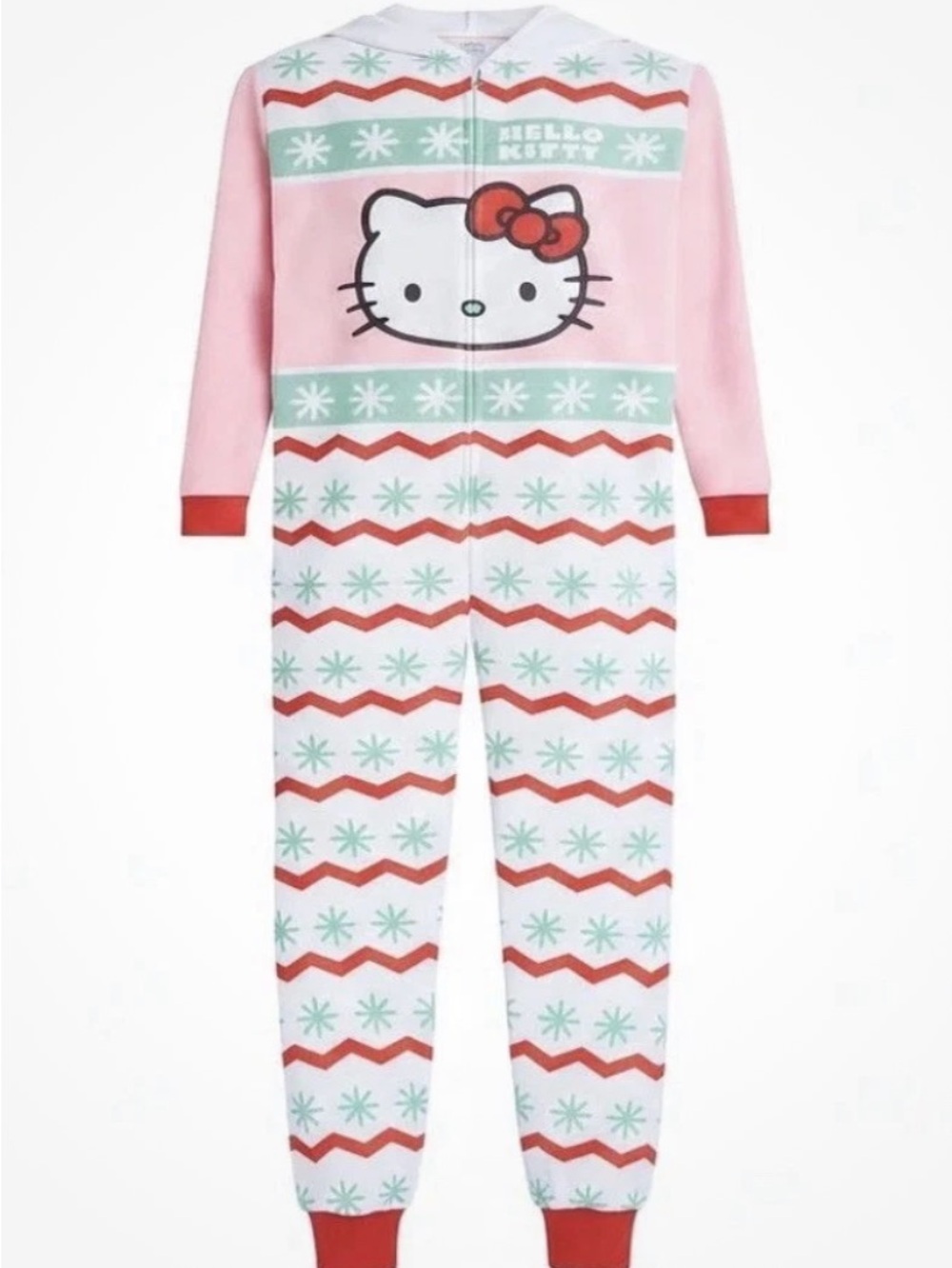 Hello Kitty Christmas long sleeve hoodie pj set